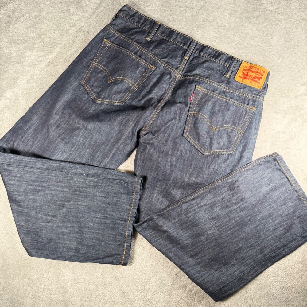 Levis 569 Loose Straight Leg Jeans Mens 38x30 Dark Wash Indigo Blue Denim